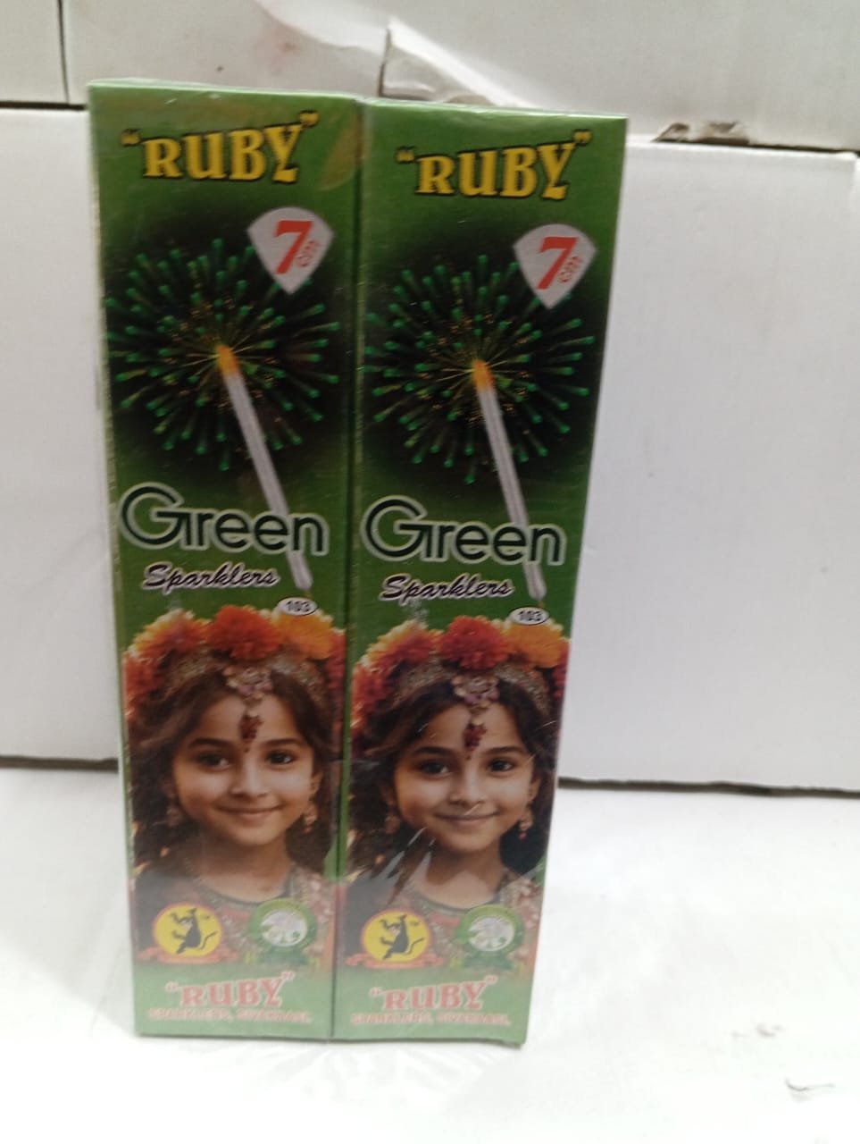 7 cm Green Sparklers